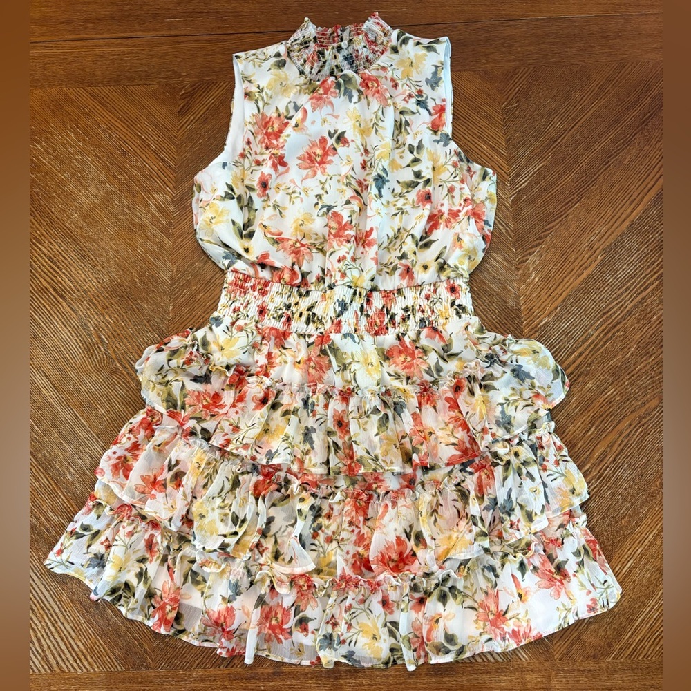 1. State Floral Ruffle Dress